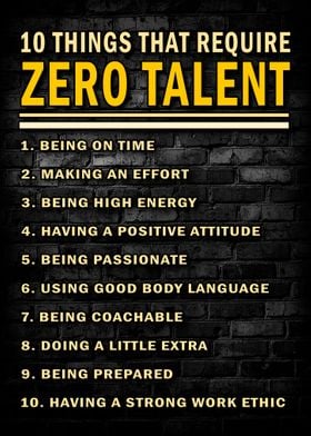 Zero Talent Motivational 