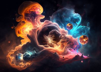 Colorful Space Abstract