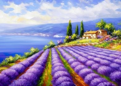 Seaside Lavender Field