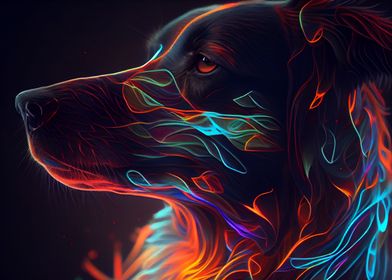 Colorful dog