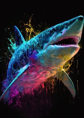 Shark colorful animal