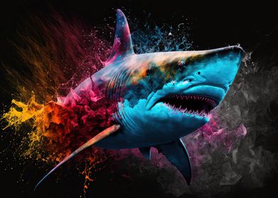 Shark colorful animal