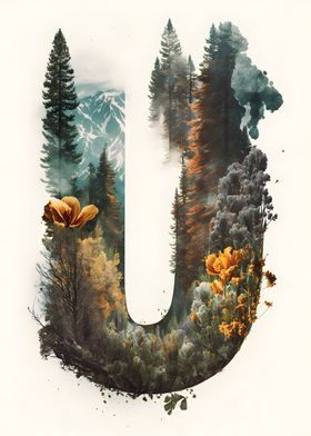 Letter U Posters Online - Shop Unique Metal Prints, Pictures