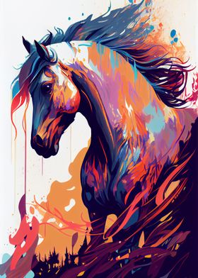 Horse Colorful