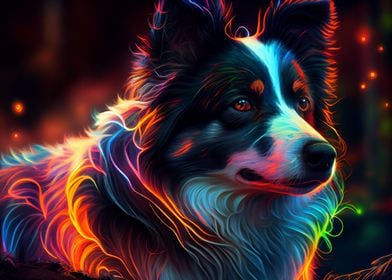 Colorful dog