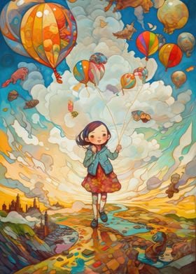 Cute Oil Painting Balloons