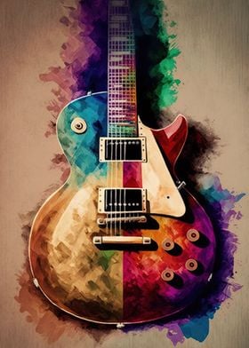 Guitar Oil Painting