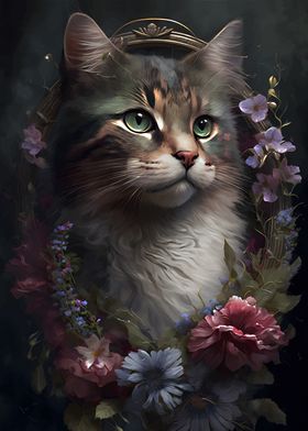 floral cat