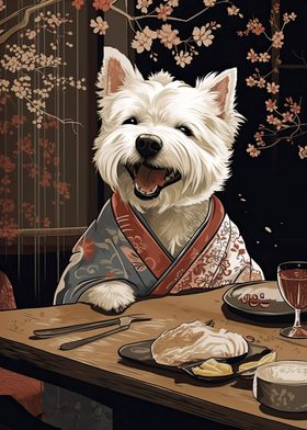 Westie Dog Japanese Food 