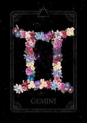 Floral Zodiac Gemini