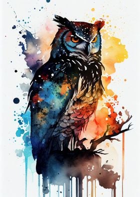 Owl Watercolors