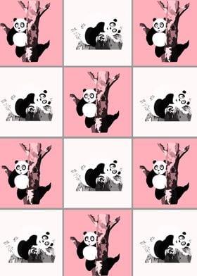 Pandas Checker Pink