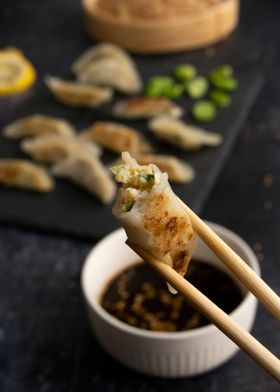 Chicken and Edamame gyoza