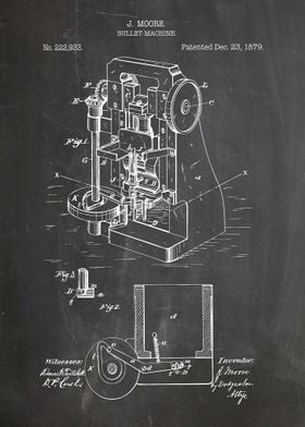 Bullet machine patent 1879