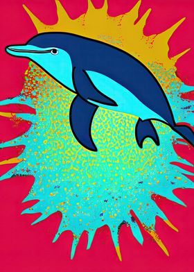 Pop Art Dolphin 06