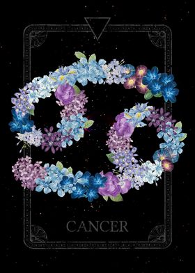 Floral Zodiac Cancer