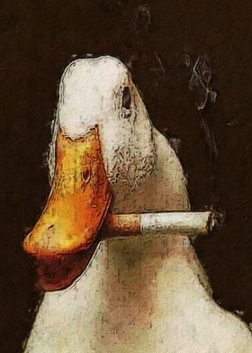 Duck smoking meme