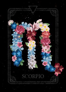 Floral Zodiac Scorpio