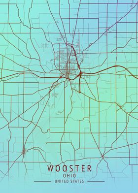 Wooster USA City Map