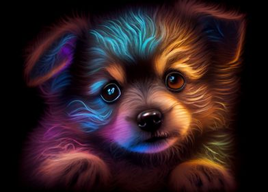 Colorful puppy