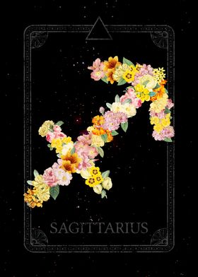 Floral Zodiac Sagittarius