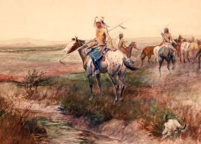 Indians Herding Horses