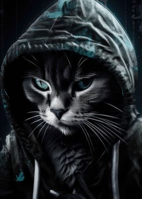 Cat with Hoodie