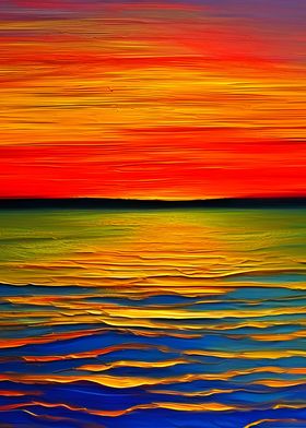 An abstract of a sunset 