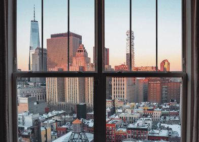 New York City Window View