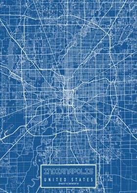 Indianapolis Map Blueprint