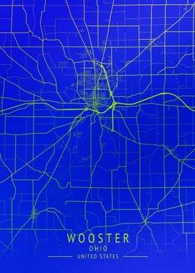 Wooster USA City Map