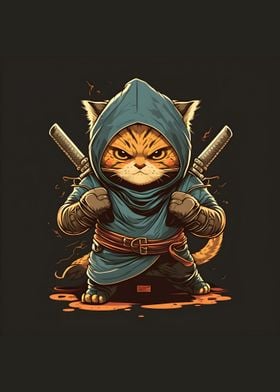 Ninja Cat Poster