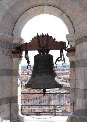 Bell on leaning tower