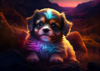 Colorful puppy