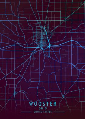 Wooster USA City Map