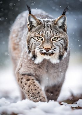 Lynx in the Snow