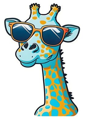 Giraffe with Sunglasses