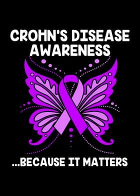 Crohns Purple Butterfly