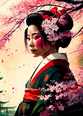 Asia Geisha Painting