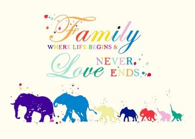 Elephant Family Mom Dad