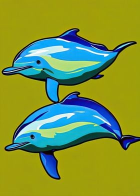 Pop Art Dolphin 02