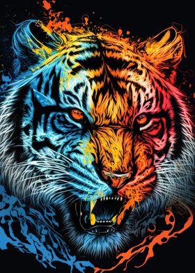 Tiger colorful
