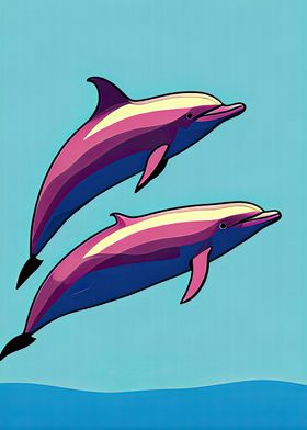 Pop Art Dolphin 08