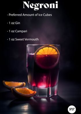 Negroni Cocktail Drink