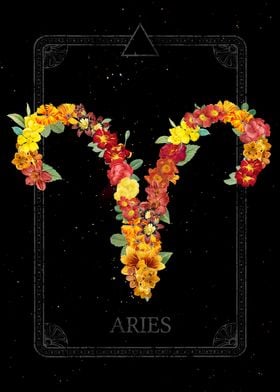 Floral Zodiac Aries