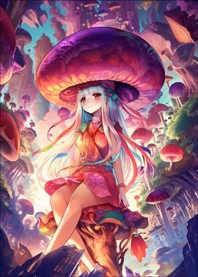 Anime Mushroom Girl