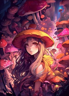 Anime Mushroom Girl