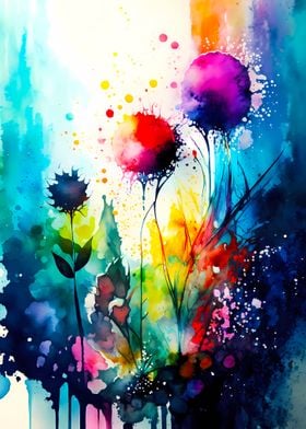 Spring Flower Abstract Art