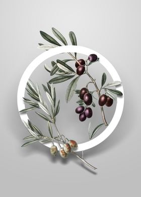 Vintage Olive Flower Art