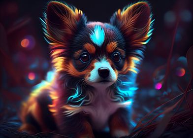 Colorful puppy